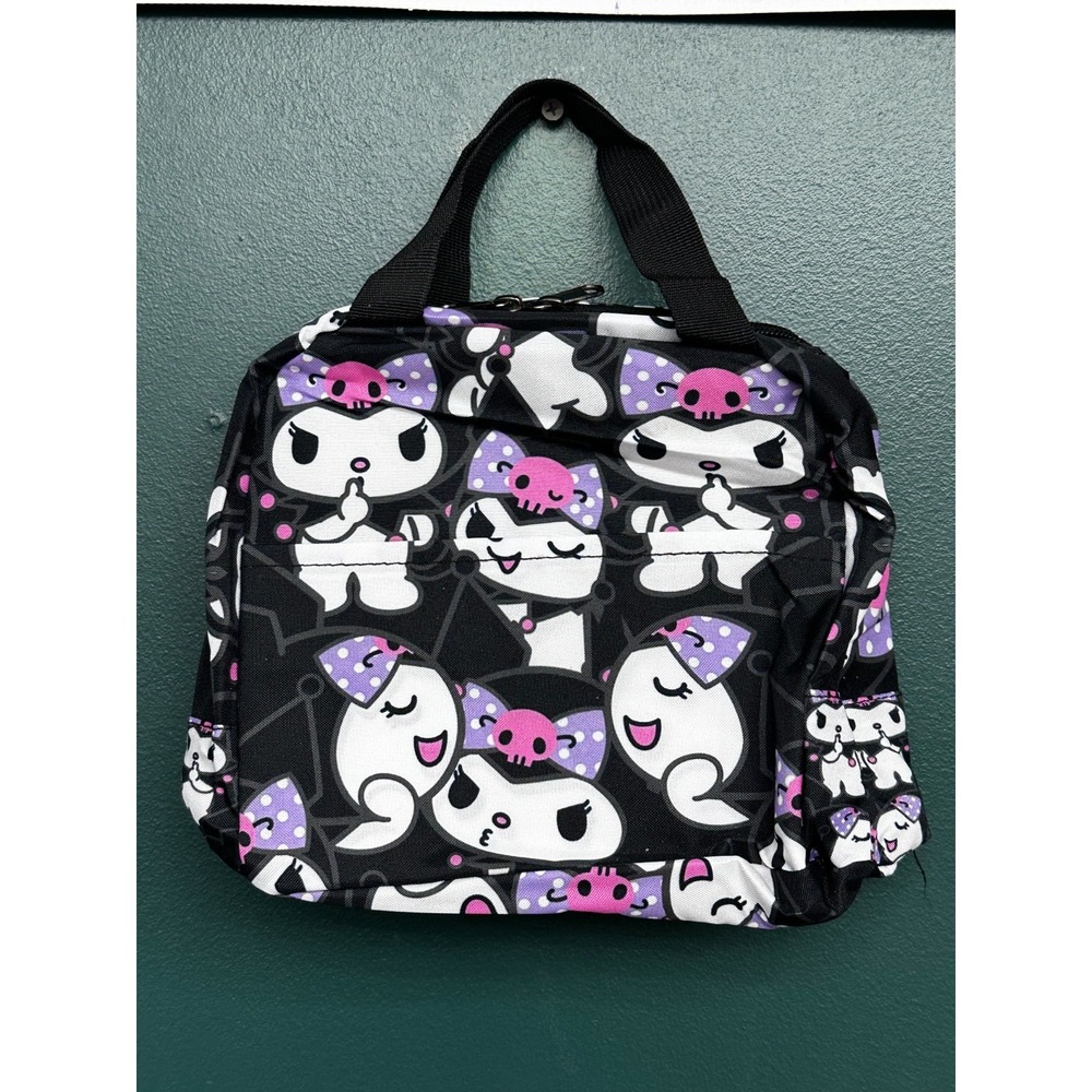 Kuromi Anime Black Full Insulated Lunch Bag Size Small AOP